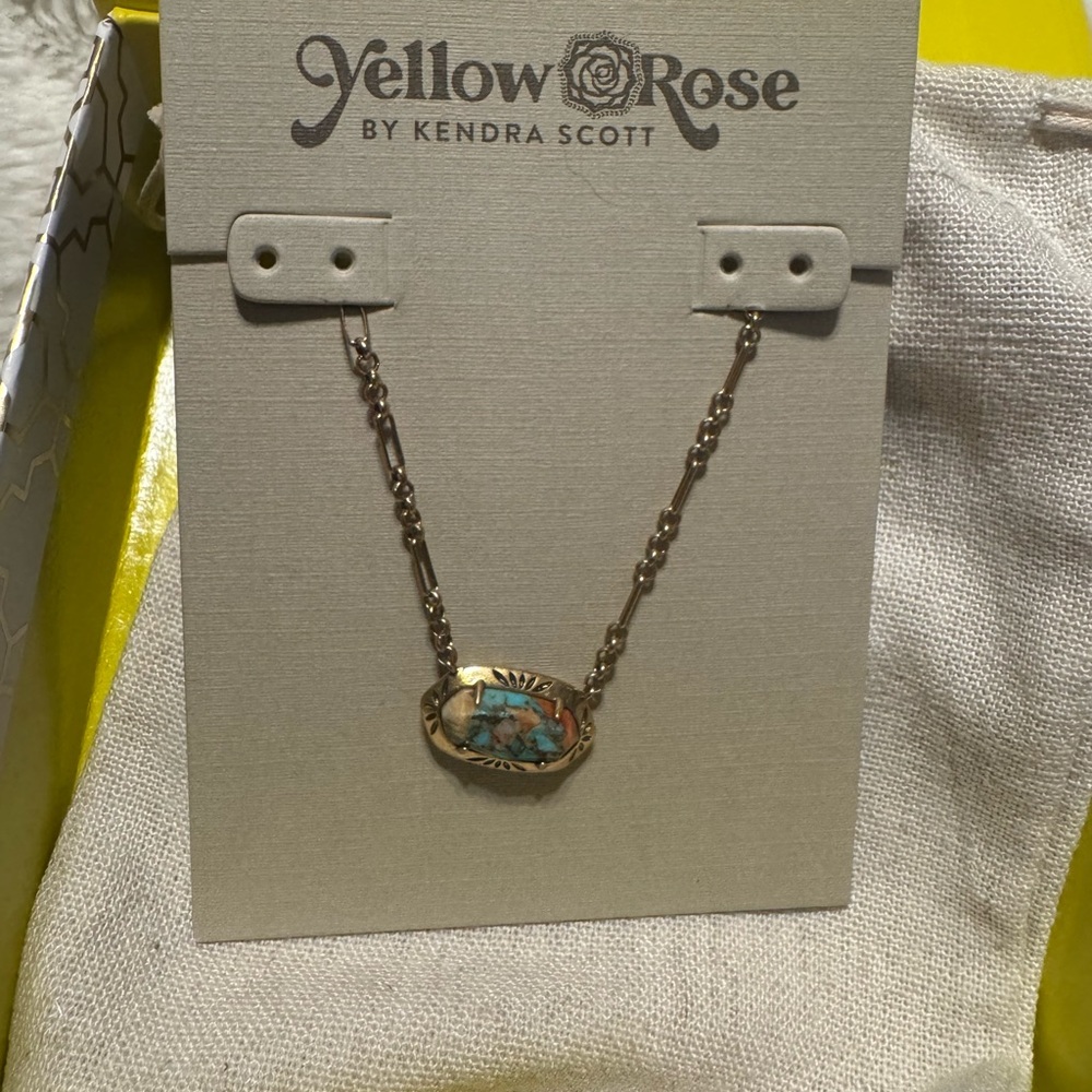 Kendra Scott Yellow Rose Necklace